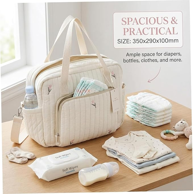 Sac à langer tulipe Beige
