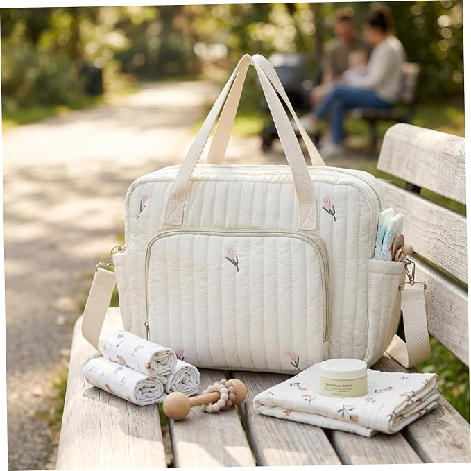 Sac à langer tulipe Beige