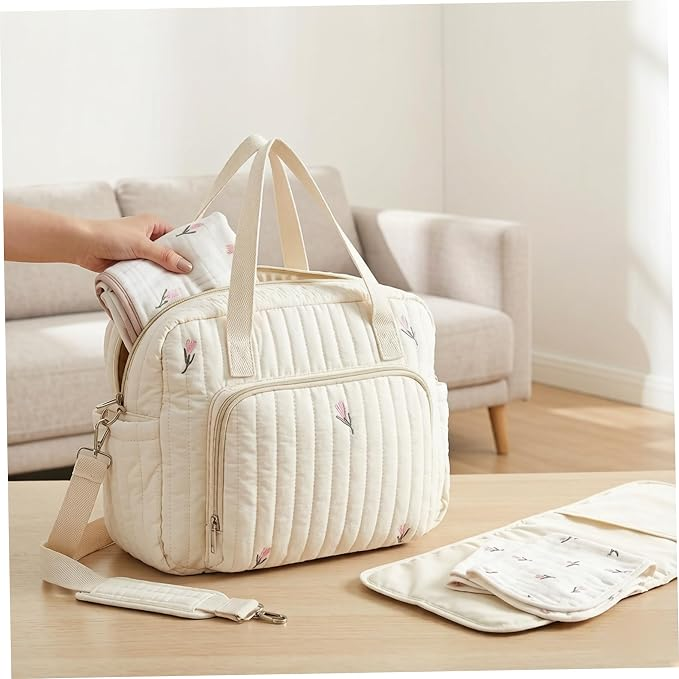 Sac à langer tulipe Beige