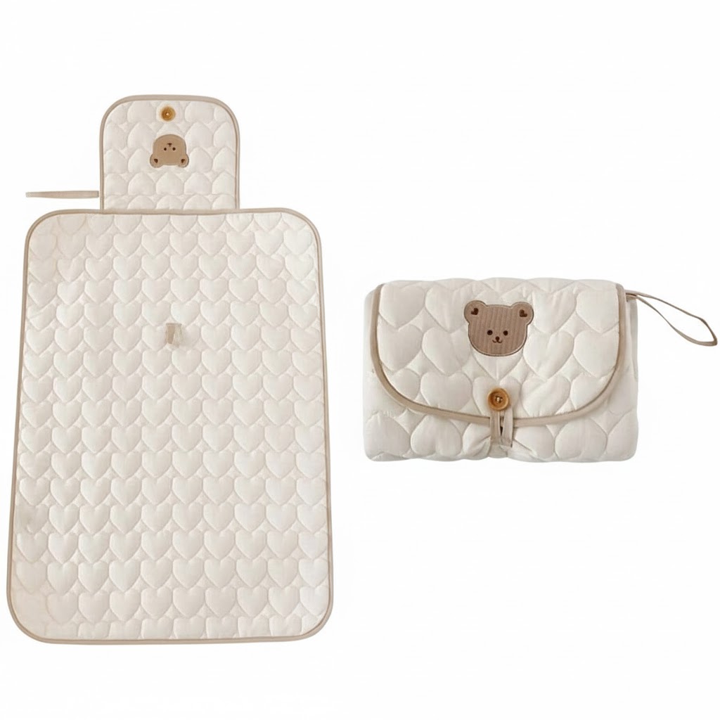 Tapis à langer pliable et imperméable Ours