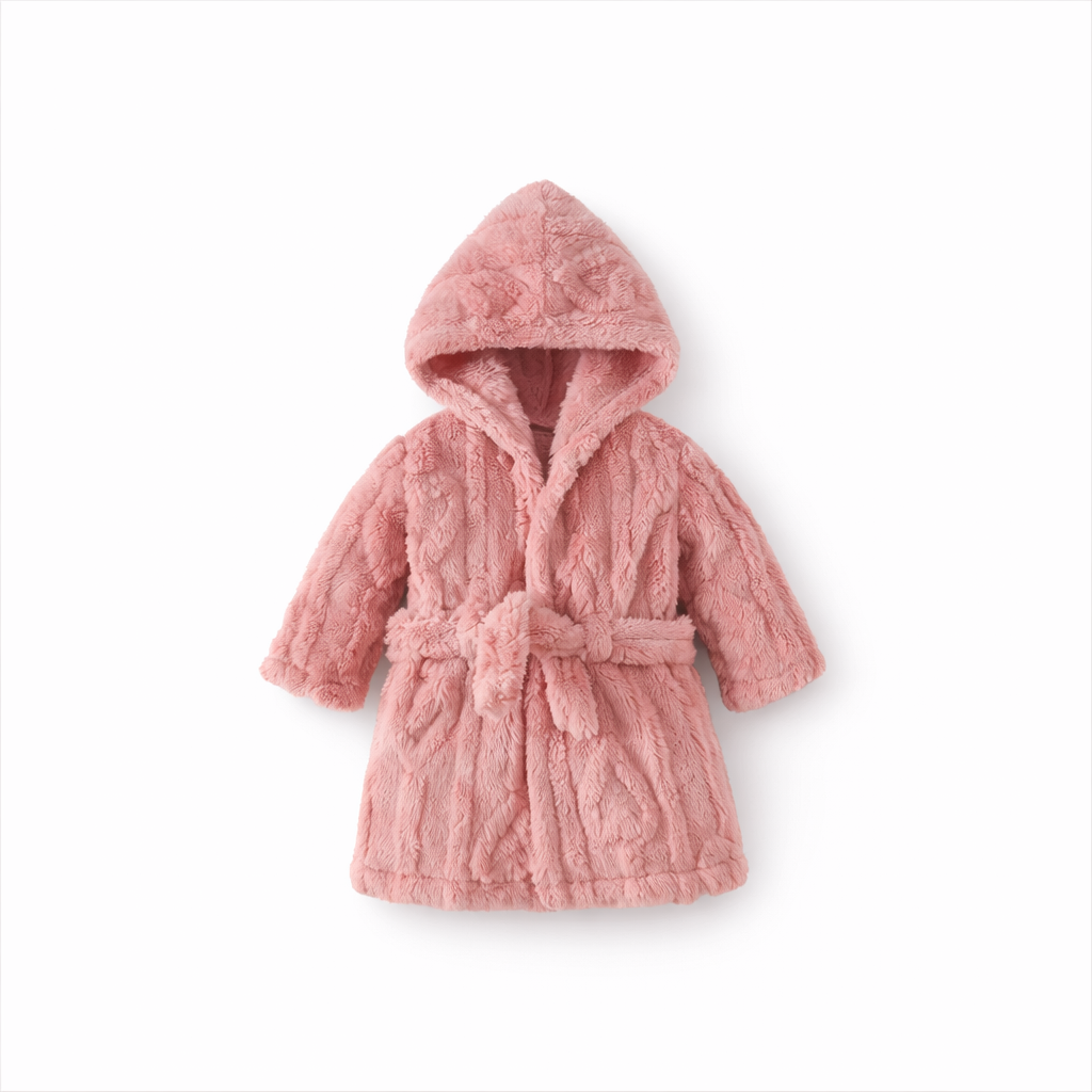 Peignoir à Capuche Rose 1-3 mois