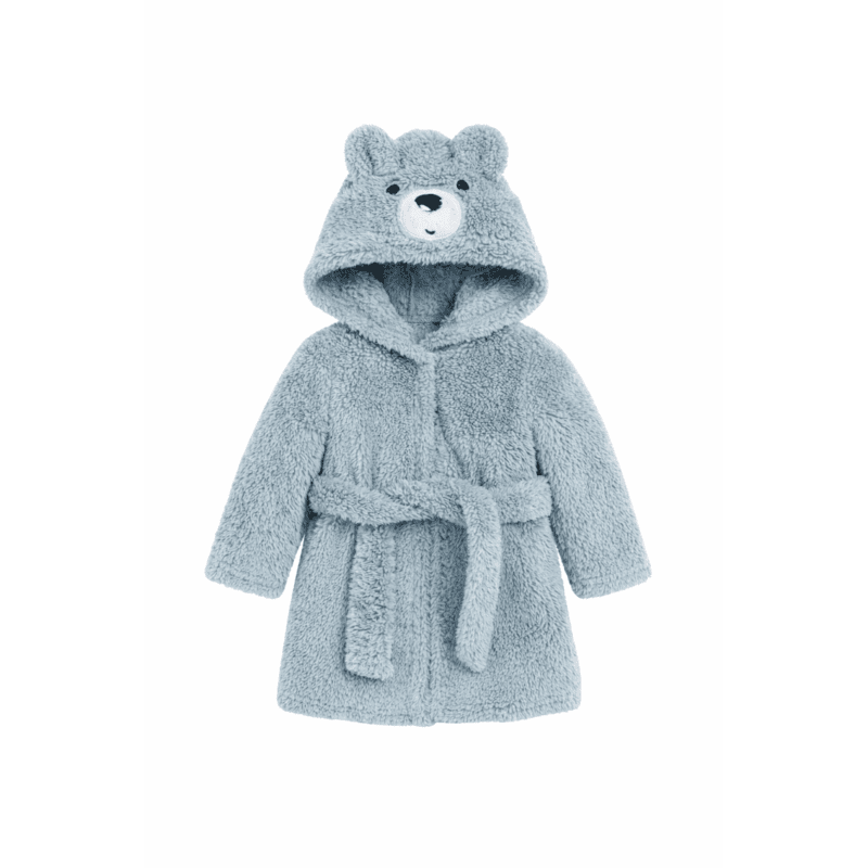 Peignoir à Capuche Bleu 1-3 mois
