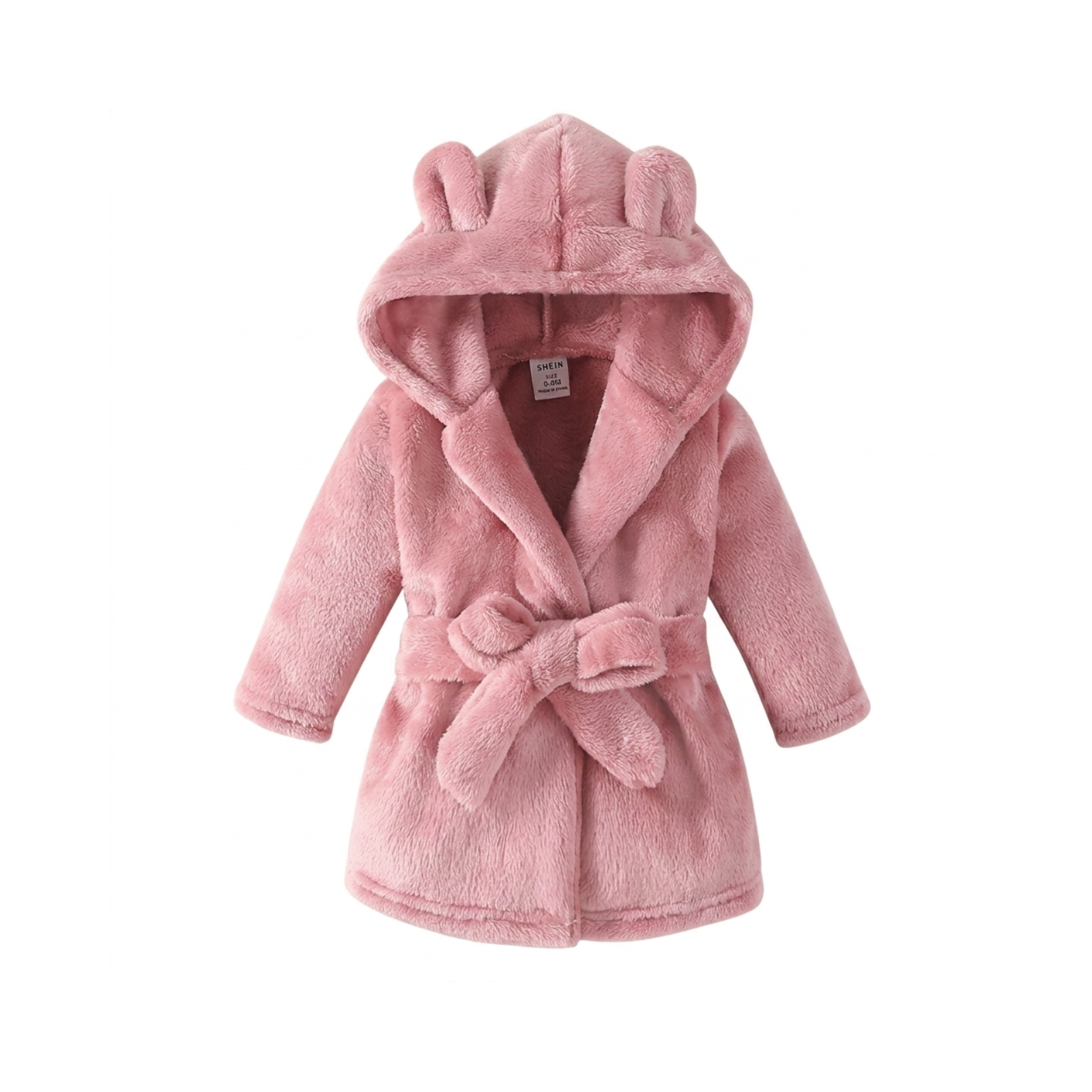 Peignoir à Capuche Rose Lapin 3-6 mois