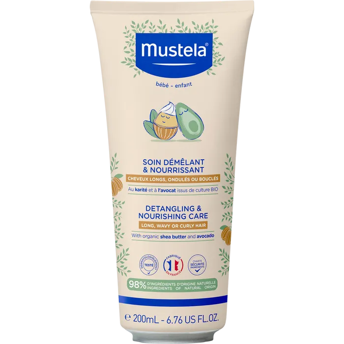 Mustela Soin Démêlant et Nourrissant - Cheveux Longs, Ondulés ou Bouclés, 200ml