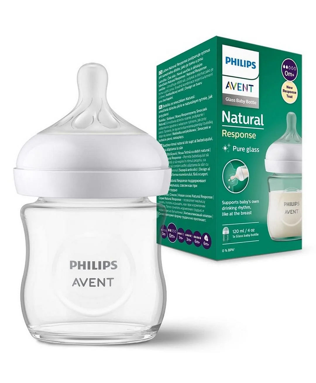 Philips Avent Biberon Natural Response Verre 120ml Débit 2