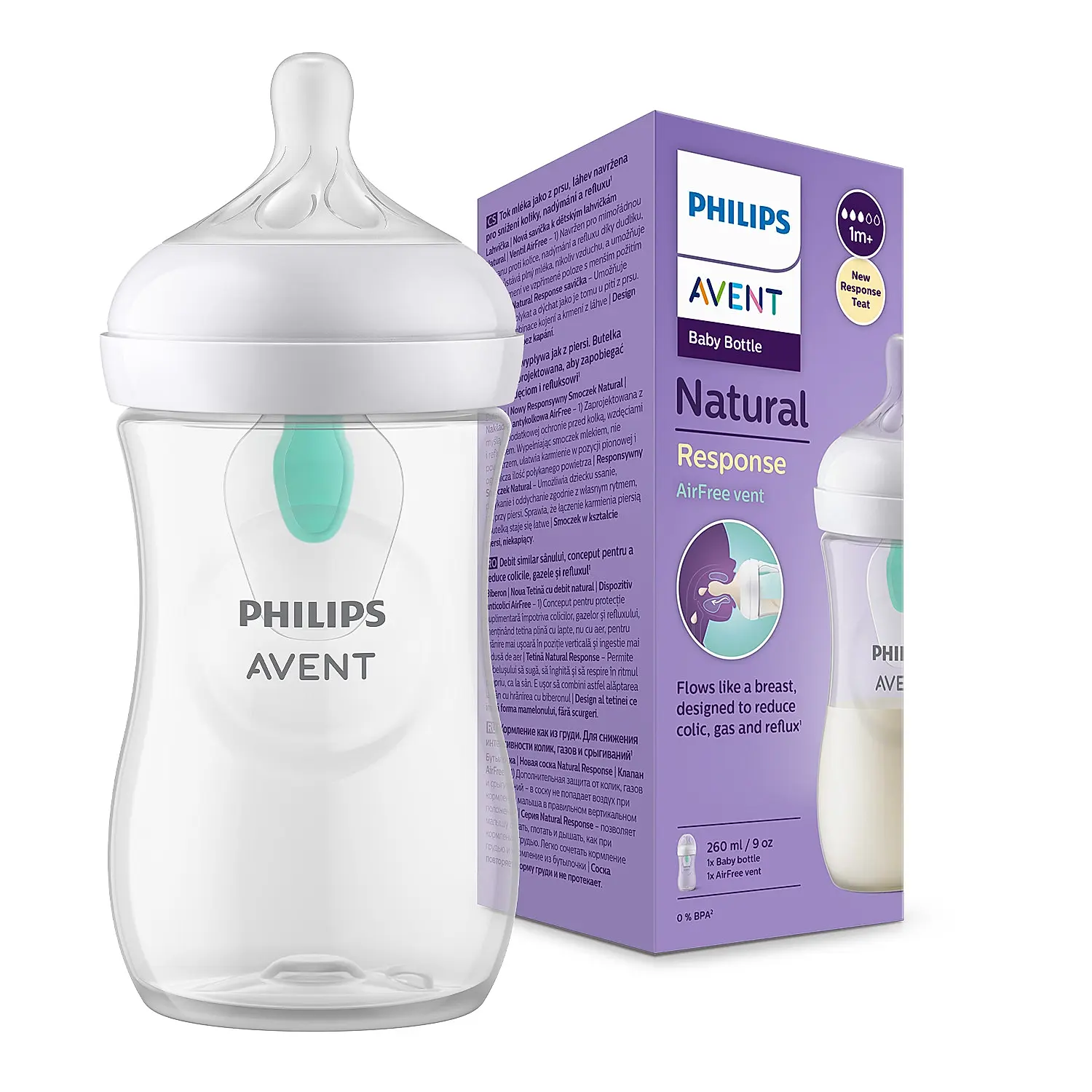 Philips Avent Biberon Natural Response Anti-Colique 260ml Débit 3