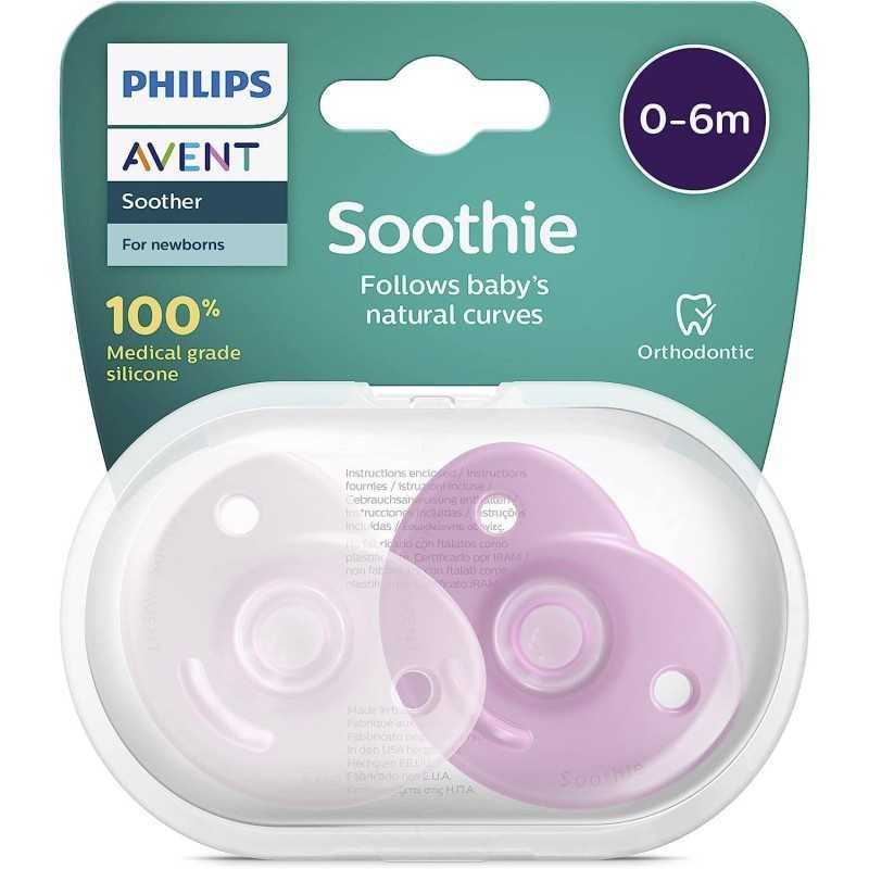 Philips Avent Sucettes Soothie 0-6M Rose